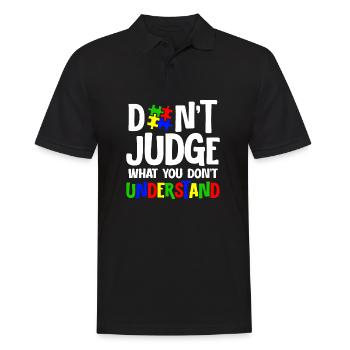 Autism Awareness – Don't Condemn What - Men's Polo Shirt - black - Front - Kai (181cm)