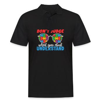 Sensibilisation à l’autisme – Ne jugez pas ce que - Polo Homme - noir - Devant - Kai (181cm)