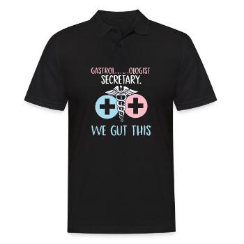 gastroenterologist secretary we gut this Design - Men's Polo Shirt - black - Front - Kai (181cm)