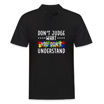 Autism Awareness – Don't Condemn What - Men's Polo Shirt - black - Front - Kai (181cm)
