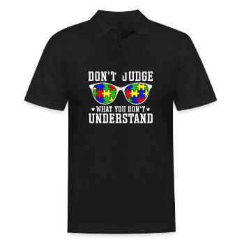 Autism Awareness – Don't Condemn What - Men's Polo Shirt - black - Front - Kai (181cm)
