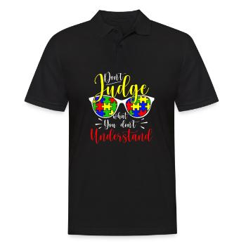 Autism Awareness – Don't Condemn What - Men's Polo Shirt - black - Front - Kai (181cm)
