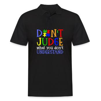 Autism Awareness – Don't Condemn What - Men's Polo Shirt - black - Front - Kai (181cm)
