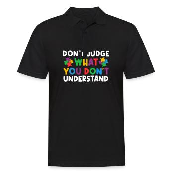 Autism Awareness – Don't Condemn What - Men's Polo Shirt - black - Front - Kai (181cm)