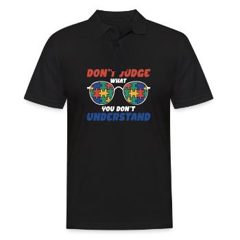 Autism Awareness – Don't Condemn What - Men's Polo Shirt - black - Front - Kai (181cm)