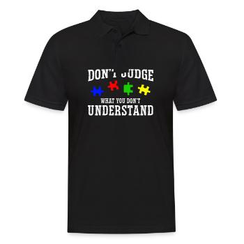 Autism Awareness – Don't Condemn What - Men's Polo Shirt - black - Front - Kai (181cm)