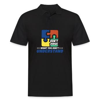 Autism Awareness – Don't Condemn What - Men's Polo Shirt - black - Front - Kai (181cm)
