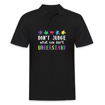Autism Awareness – Don't Condemn What - Men's Polo Shirt - black - Front - Kai (181cm)