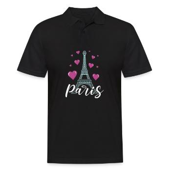 Île-de-France Paris Frankreich Franzose - Männer Poloshirt - Schwarz - Vorne - Kai (181cm)