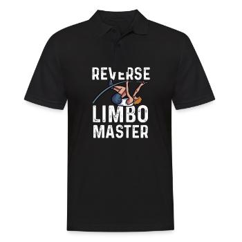 reverse limbo master Outfit Design for a pole - Männer Poloshirt - Schwarz - Vorne - Kai (181cm)