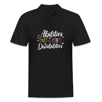 Autism awareness - abilities predominate - Men's Polo Shirt - black - Front - Kai (181cm)