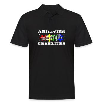 Autism awareness - abilities predominate - Men's Polo Shirt - black - Front - Kai (181cm)