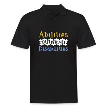 Autism awareness - abilities predominate - Men's Polo Shirt - black - Front - Kai (181cm)