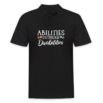 Autism awareness - abilities predominate - Men's Polo Shirt - black - Front - Kai (181cm)