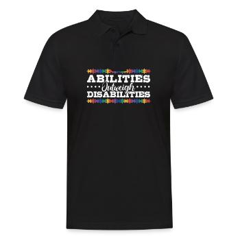 Autism awareness - abilities predominate - Men's Polo Shirt - black - Front - Kai (181cm)