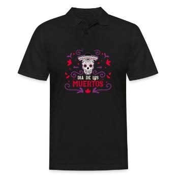 Dia de los Muertos Jour des morts mexicain - Polo Homme - noir - Devant - Kai (181cm)