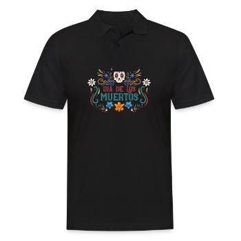 Dia De Los Muertos Tag Der Toten Mexikanisch - Männer Poloshirt - Schwarz - Vorne - Kai (181cm)