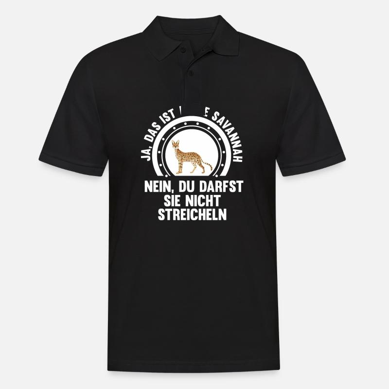 Savannah Katze - Männer Poloshirt - Schwarz
