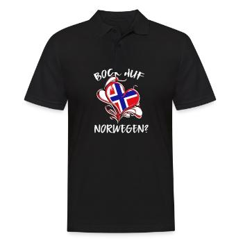 Bock auf Norwegen Flagge Urlaub Geschenk - Männer Poloshirt - Schwarz - Vorne - Kai (181cm)