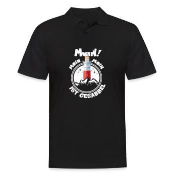 Moin Moin ist Gesabbel Leuchtturm Wellen Meer - Männer Poloshirt - Schwarz - Vorne - Kai (181cm)