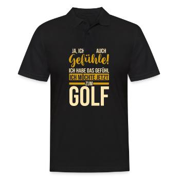 Golfspieler Golfer Golf - Männer Poloshirt - Schwarz - Vorne - Kai (181cm)