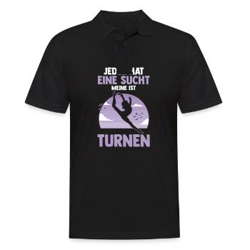 Turnen Gymnastik Turner - Männer Poloshirt - Schwarz - Vorne - Kai (181cm)