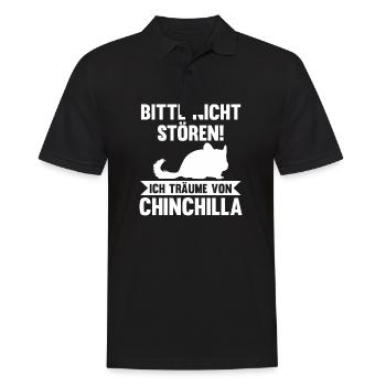 Bitte nicht stören ich träume von Chinchilla - Männer Poloshirt - Schwarz - Vorne - Kai (181cm)