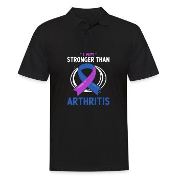 Je suis plus fort que la sensibilisation à l’arthrite - Polo Homme - noir - Devant - Kai (181cm)