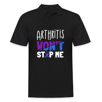L’arthrite ne m’arrêtera pas la conscience - Polo Homme - noir - Devant - Kai (181cm)