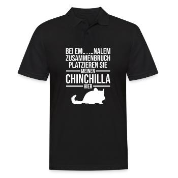 Platzieren Sie meinen Chinchilla hier - Männer Poloshirt - Schwarz - Vorne - Kai (181cm)