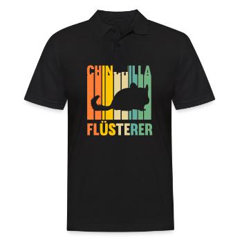 Chinchilla Flüsterer - Männer Poloshirt - Schwarz - Vorne - Kai (181cm)