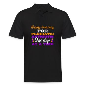 Raising Awareness of Psoriatic Arthritis - A - Men's Polo Shirt - black - Front - Kai (181cm)