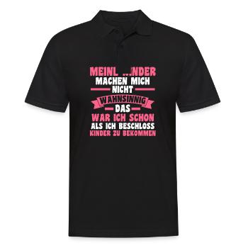 Mutter Muttertag Mama - Männer Poloshirt - Schwarz - Vorne - Kai (181cm)