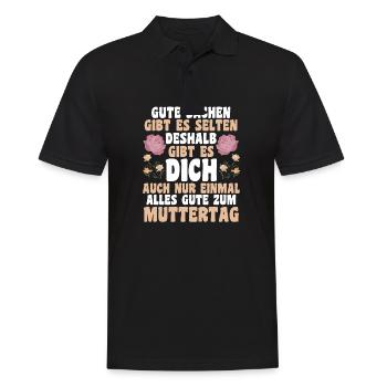 Mutter Muttertag Mama - Männer Poloshirt - Schwarz - Vorne - Kai (181cm)