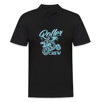 Roller Crew Scooter Motorroller Geschenkidee - Männer Poloshirt - Schwarz - Vorne - Kai (181cm)