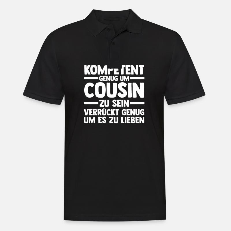 Cousin - Männer Poloshirt - Schwarz