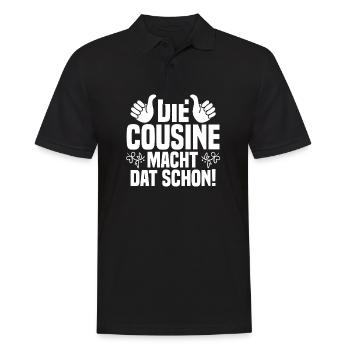 Cousinee - Männer Poloshirt - Schwarz - Vorne - Kai (181cm)