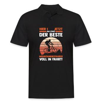 Fahrrad Mountainbike - Männer Poloshirt - Schwarz - Vorne - Kai (181cm)