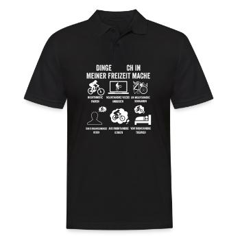 Fahrrad Mountainbike - Männer Poloshirt - Schwarz - Vorne - Kai (181cm)