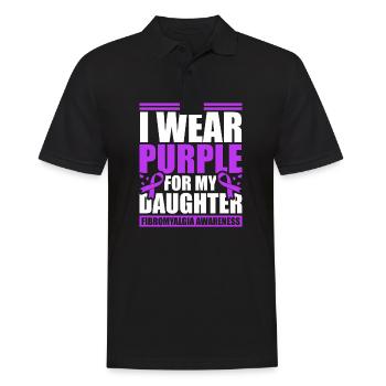 I wear purple for my daughter - Men's Polo Shirt - black - Front - Kai (181cm)