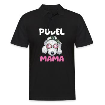 Hund Pudel Mama - Männer Poloshirt - Schwarz - Vorne - Kai (181cm)