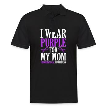 Fibromyalgia Awareness I Wear Purple For Mine - Men's Polo Shirt - black - Front - Kai (181cm)