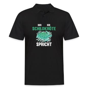 Schildkröte Schildkröten - Männer Poloshirt - Schwarz - Vorne - Kai (181cm)