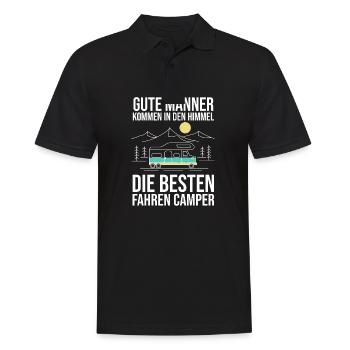 Wohnmobil Wohnwagen Camper Camping - Männer Poloshirt - Schwarz - Vorne - Kai (181cm)