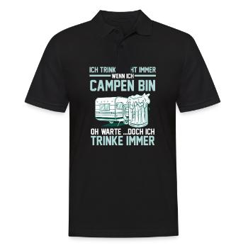 Wohnmobil Wohnwagen Camping Camper - Männer Poloshirt - Schwarz - Vorne - Kai (181cm)