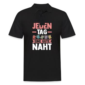 Schneidern Nähen - Männer Poloshirt - Schwarz - Vorne - Kai (181cm)