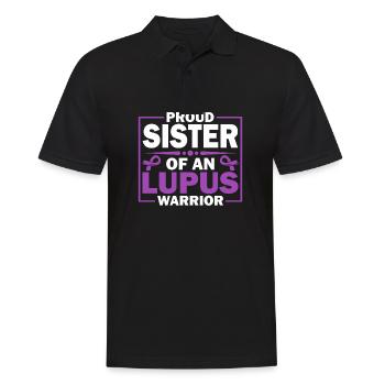 Lupus Awareness Stolze Schwester Eines - Männer Poloshirt - Schwarz - Vorne - Kai (181cm)