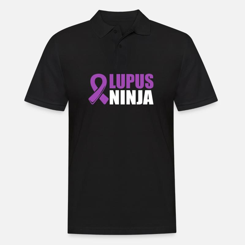 Lupus-bewusstsein Lupus-krieger - Männer Poloshirt - Schwarz