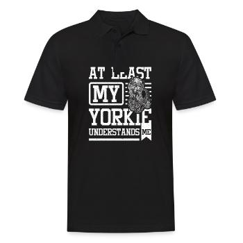 Au moins mon Yorkie me comprend - Polo Homme - noir - Devant - Kai (181cm)