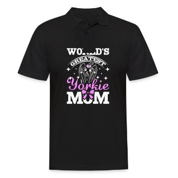 La plus grande maman yorkie du monde - Polo Homme - noir - Devant - Kai (181cm)